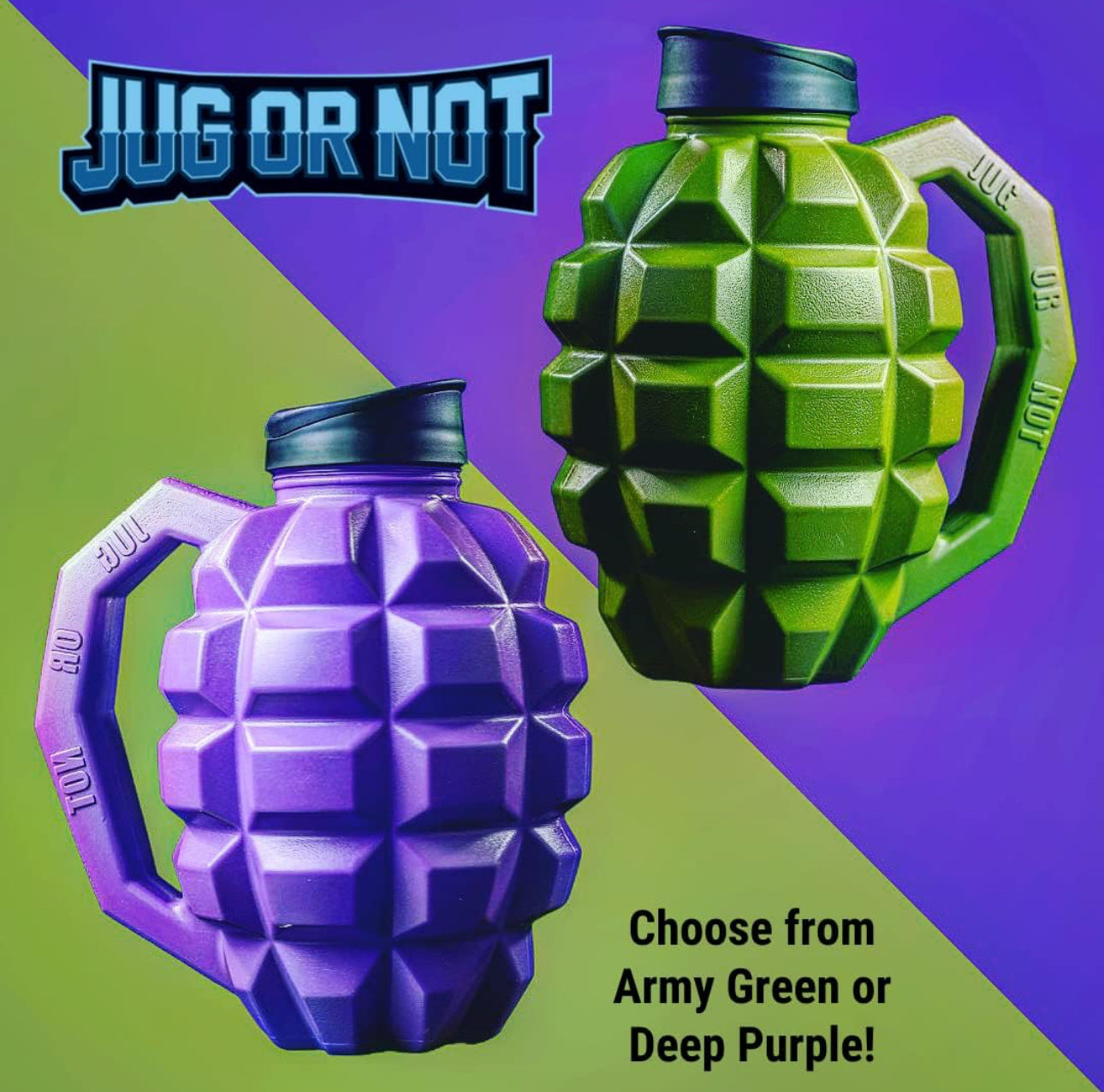 Jug or Nade Mega Grenade Water Bottle- Green